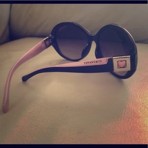 Tiffany & Co sun glasses black and pink